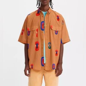 NWT LEVI'S Skateboarding Woven Short Sleeves 90’s Style Size Large